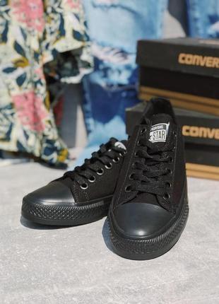 Кеды женские converse all star black конверс1 фото