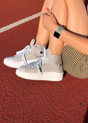 Кеды женские converse all star move gray конверс5 фото