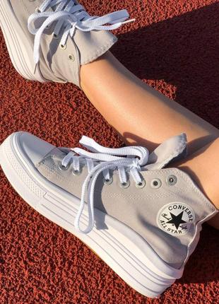 Кеды женские converse all star move gray конверс3 фото