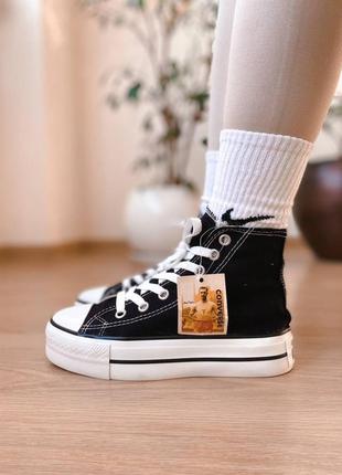 Кеды женские converse chuck taylor high sole black конверс7 фото