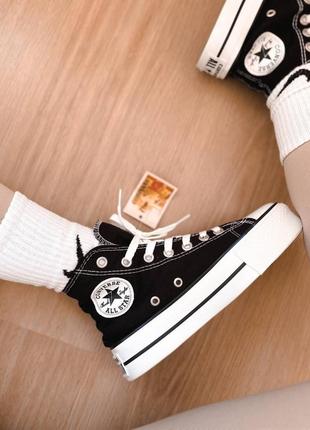 Кеды женские converse chuck taylor high sole black конверс4 фото