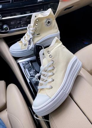 Кеды женские converse all star move yellow конверс