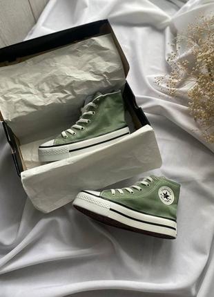 Кеды женские converse chuck 70 classic high top khaki конверс