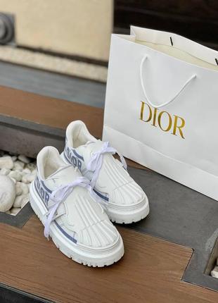 Кроссовки женские dior id white grey диор