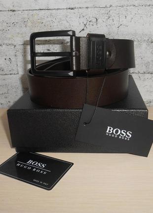 Мужской ремень пояс в стиле hugo boss, кожа, италия 106