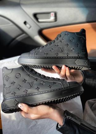 Кросівки lv sneakers high black3 фото