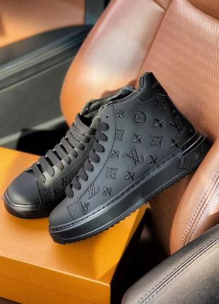 Кросівки lv sneakers high black1 фото