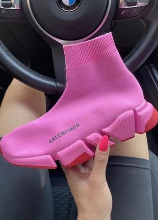 Жіночі кросівки balenciaga speed trainer pink