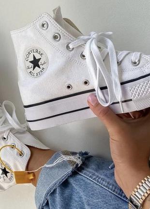 Жіночі кеди converse chuk taylor high sole white