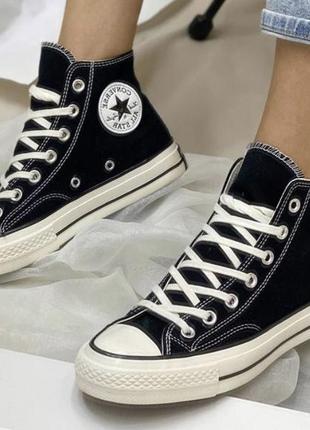 Женские кеды   converse chuk taylor classic black high1 фото