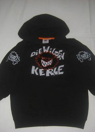 Теплый стильный батник с капюшоном