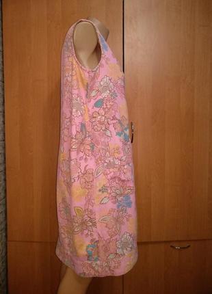 Льняное платье сарафан лён и вискоза пог-51 см5 фото