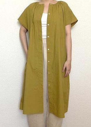 Женское хлопковое жаккардовое платье uniqlo с поясом hana tajima.4 фото