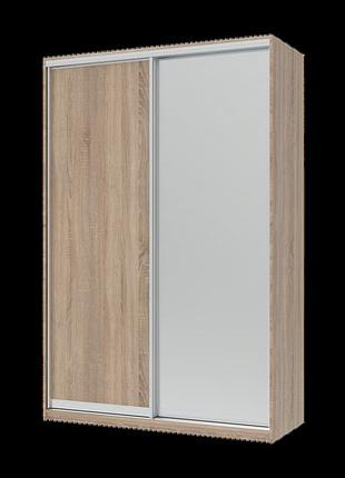 Шафа купе doros сіті лайт дуб cонома 1 дсп / 1 дзеркало 150х60х225 (42002039)