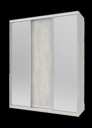 Шафа купе doros сіті лайт біле дерево 1 дсп / 2 дзеркала 180х60х225 (42002055)