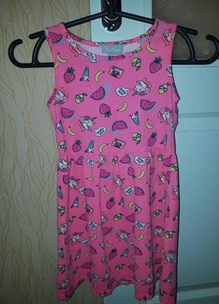 Хлопковое яркое платье