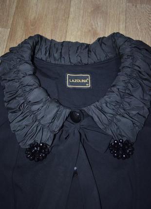 Мега крутой плащ - пальто черного цвета7 фото