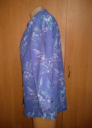 Роскошная льняная рубашка лён и хлопок пог-53 см