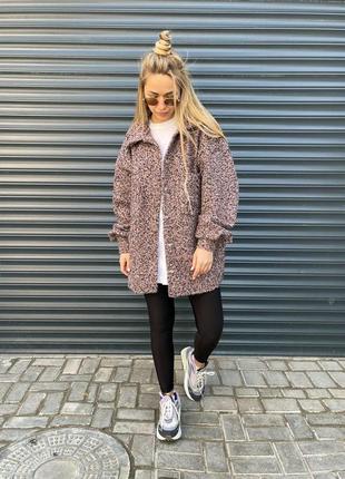 Теплая рубашка из букле oversize