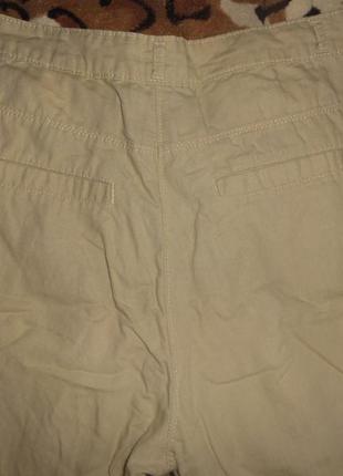 Легкие брюки бежевые с карманами4 фото