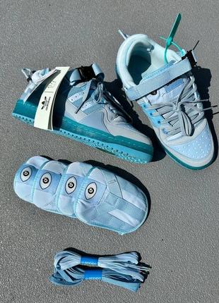 Женские кроссовки adidas forum x bad bunny blue tint8 фото