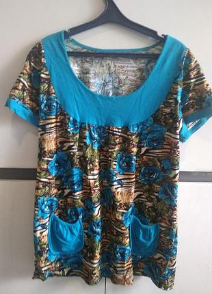 Блузка летняя голубая и красная 50 р в хорошем состоянии по 120 грн