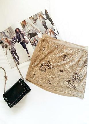 Спідниця в паєтках stradivarius