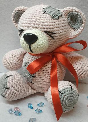 Брелок мишка розового цвета