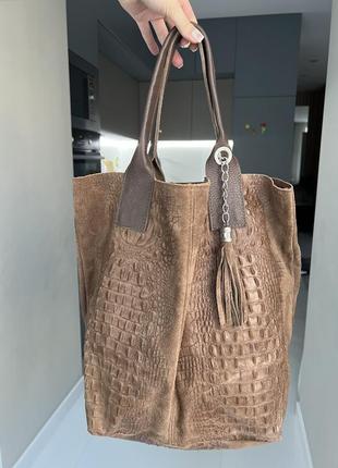 Genuine leather крутая сумка натуральная кожа