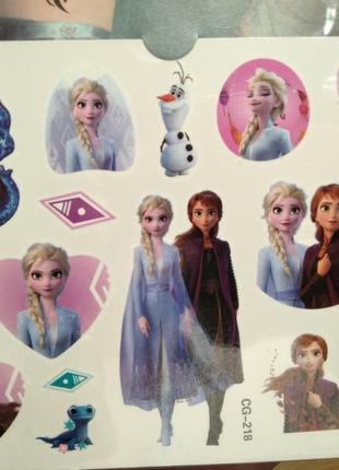 Тату тимчасові, ельза і анна, frozen