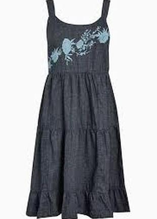 Свободный льняной сарафан от next