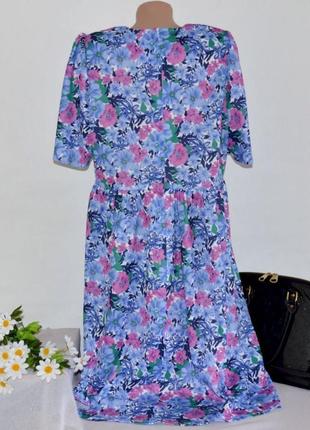 Брендовое макси платье deanes великобритания цветы большой размер2 фото