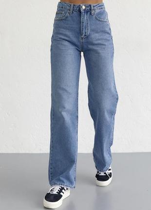 Женские джинсы straight с высокой талией