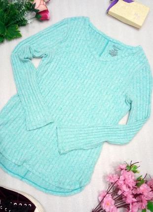 Мягкий мятно голубой лонгслив кофта пуловер джемпер от no boundaries xl1 фото