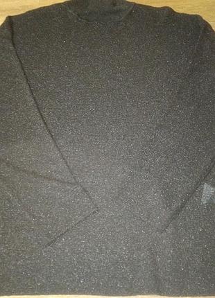 Черный свитер, гольф, с люрексом