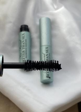 Too faced better than sex mascara waterproof mini 4.8g водостійка, потовщуюча туш1 фото