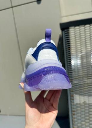 Кроссовки в стиле balenciaga triple s clear sole white violet5 фото