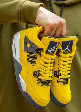 Женские кроссовки nike air jordan 4 retro lightning tour yellow 38-39-40-41