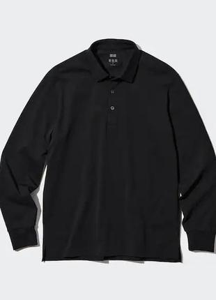 Поло с длинным рукавом хлопок и airism от uniqlo3 фото