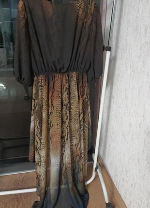 Сукня bodyform туреччина мини-макси питон шифон платье6 фото