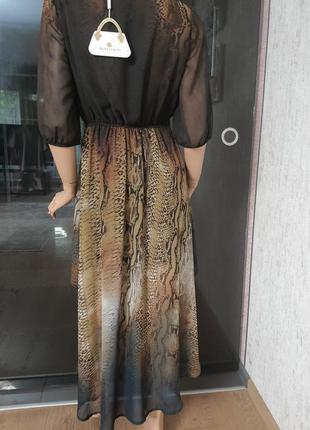 Сукня bodyform туреччина мини-макси питон шифон платье2 фото