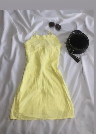 Желтое платье сарафан от m&amp;s