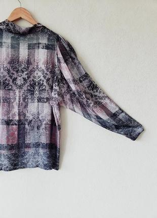 Люксовая натуральная 85 % вискоза блуза в винтажном стиле flaibach германия8 фото