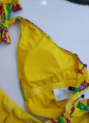 Желтый цветной сдельный слитный закрытый купальник монокини vero moda l,  40, 483 фото