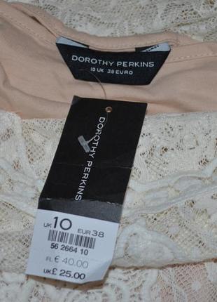 Кружевная блузка с майкой dorothy perkins 10 размер4 фото