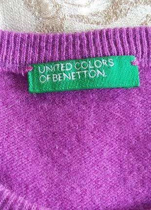 Шикарный свитер" benetton"100% шерсти "vergine""woolmak" разм м8 фото