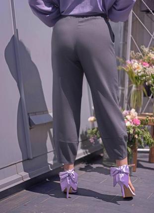 Женские брюки летние батальные серые батал большого размера 50/52 54/56 58/601 фото