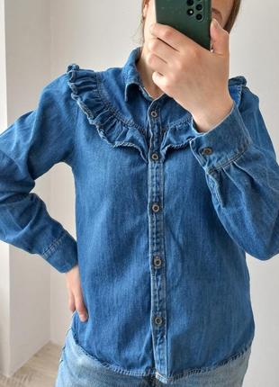 Джинсовая рубашка primark, размер 38/10