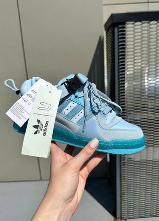 Кроссовки adidas forum x bad bunny blue tint