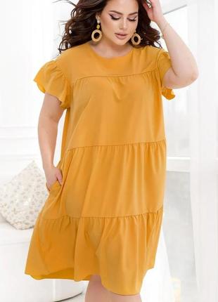 Легкое невесомое платье с воланами, разные цвета 💕